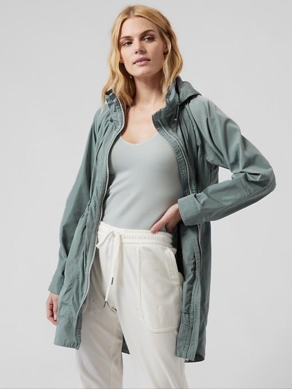 Athleta Drip Drop Lightweight Jacket / Rain Parka - Size Medium